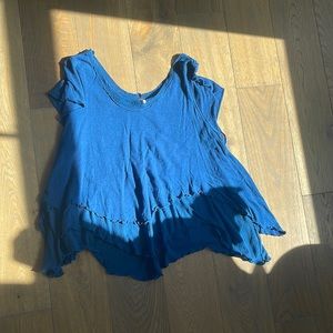 Blue free people shirt